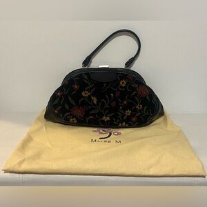 Malini Murjani Carpet Bag Flower Tapestry Embroidered